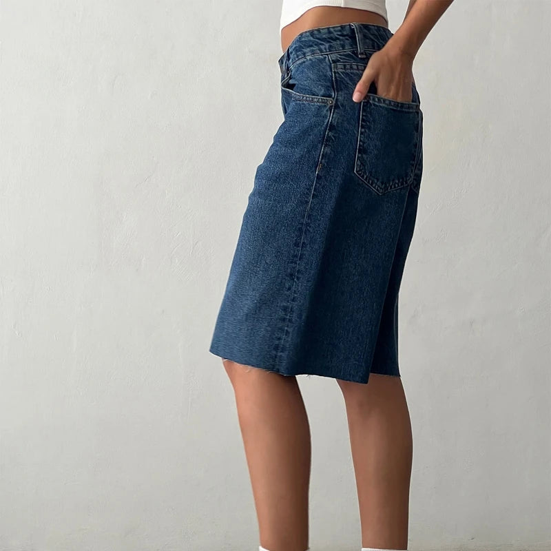 2000s Retro Wide Leg Baggy Jeans Women High Waisted Loose Fit Pants Y2K Aesthetic Vintage Grunge Denim Shorts Streetwear