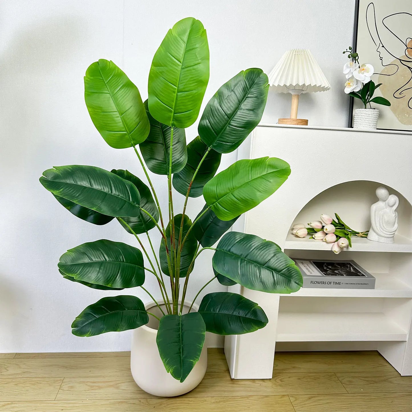 🌿 Large Artificial Banana Plant - 120cm Realistic Faux Green Leaves 🌿