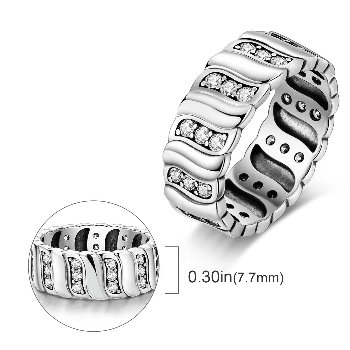 Silver Plated Infinite Love Firefly Ring Original Design Zircon Finger Rings For Women High Quality Wedding Jewelry Gift