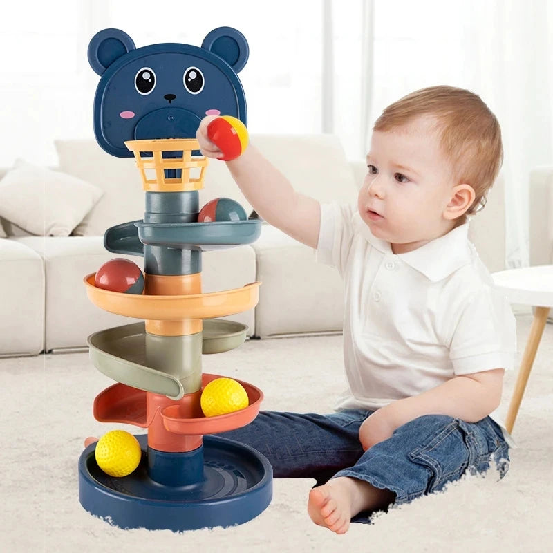 🌟 Montessori Baby Rolling Ball Tower - Fun & Educational Toy for 1-3 Year Olds!