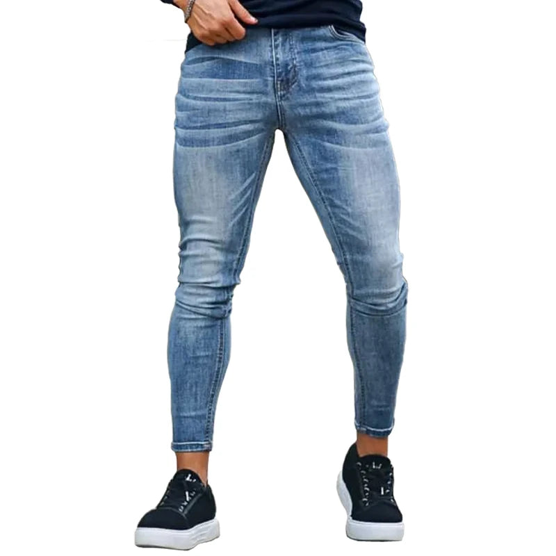 Men's Skinny Brushed Classic Denim Trousers | Casual Daily & Office Wear | Perfect for Parties