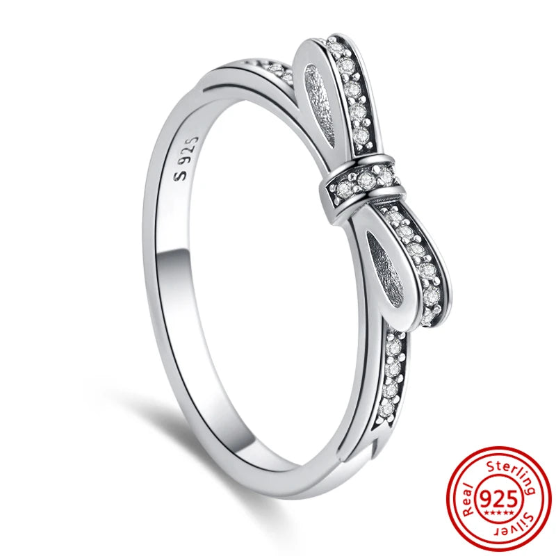 Elegant 925 Sterling Silver Crown Heart Wing Ring – A Timeless Anniversary Gift