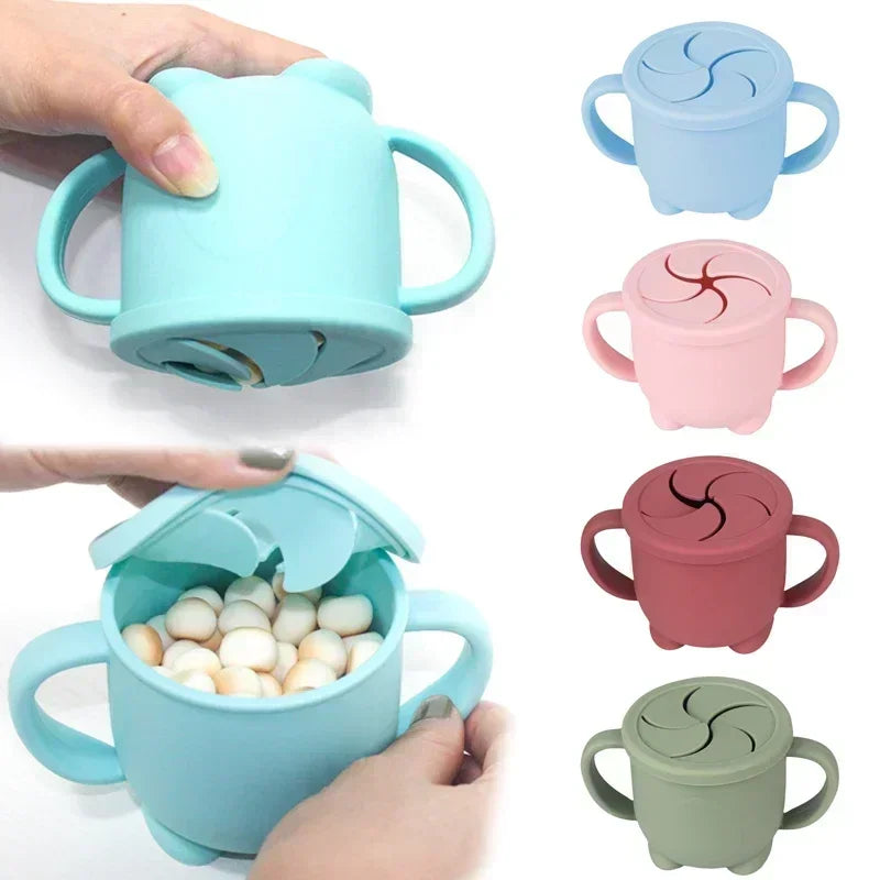 👶 Kids Silicone Snack Cup – Safe & Portable Food Storage 🍼