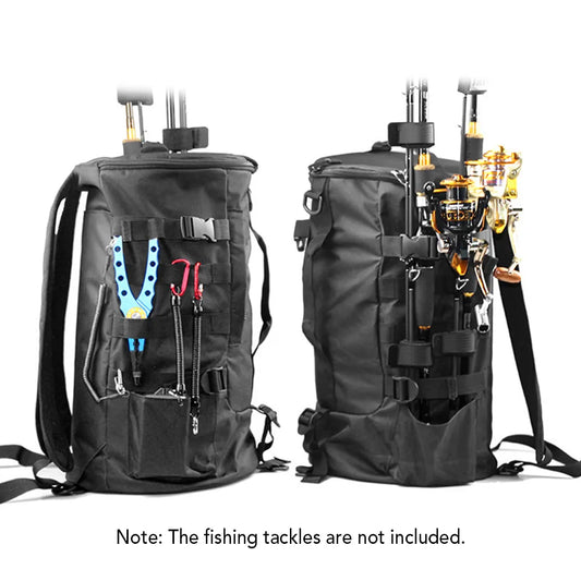 Multi-Functional Fishing Backpack – Spacious Outdoor Travel and Camping Bag with Rod Reel Tackle Storage, Shoulder Luggage Option