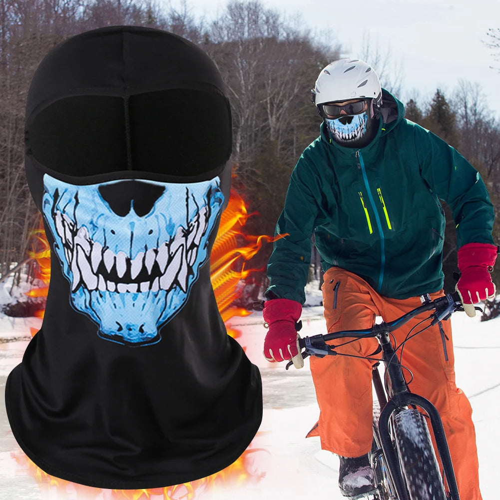 Unisex Skull Balaclava | Scary Skeleton Face Mask for Halloween & Outdoor Sports | Windproof Motorcycle Headgear