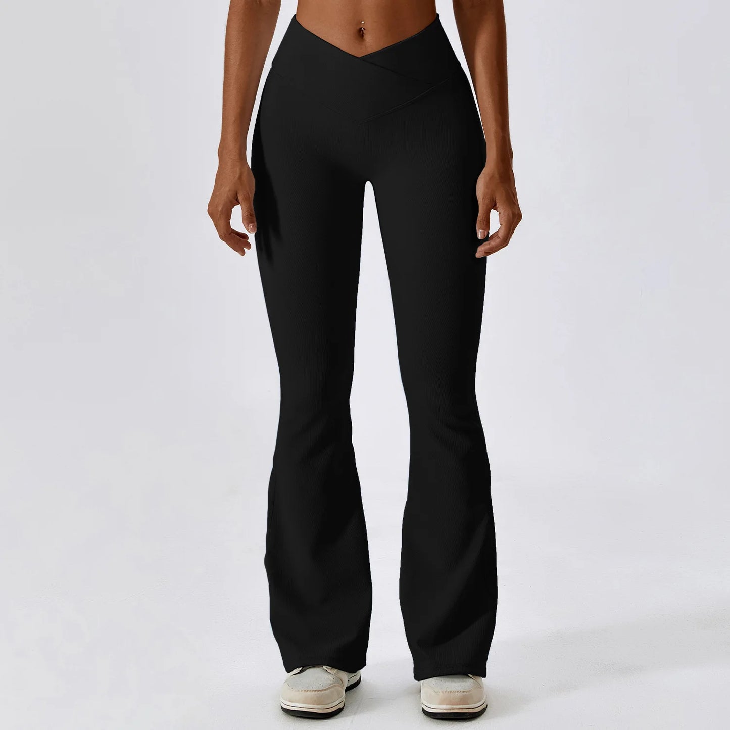 High-Waist Flare Leggings Yoga Pants for Women – Fitness & Dance Trousers