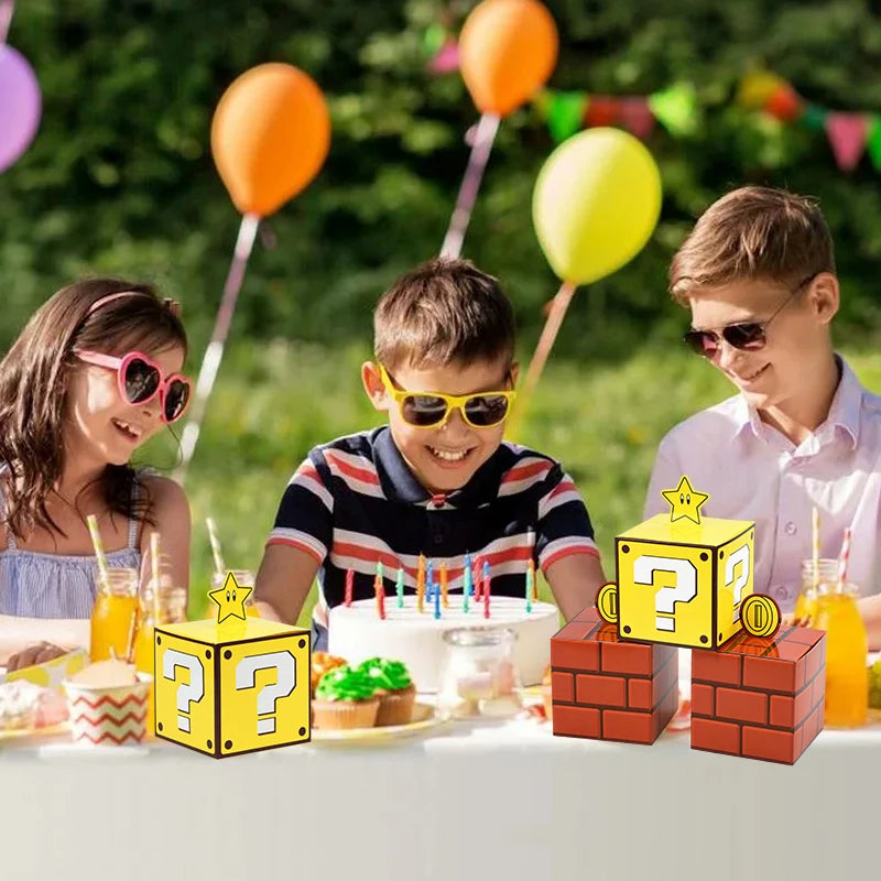 🎮✨ 3/6Pcs Question Blocks Candy Gift Box – Perfect for Kids' Video Game Theme Parties! 🎉🍭