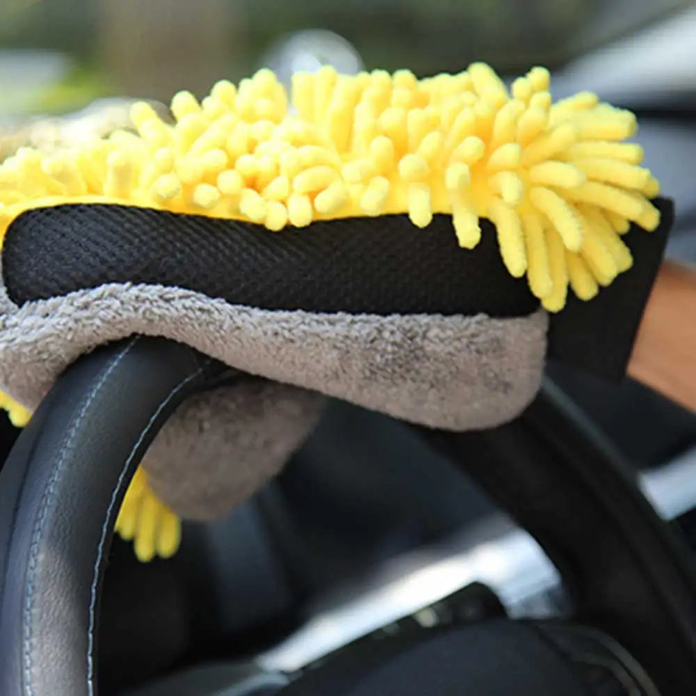 🧤 Car Wash Glove Coral Mitt Soft Anti-scratch for Car Wash Multifunction Thick Cleaning Glove Car Wax Detailing Brush 🧤