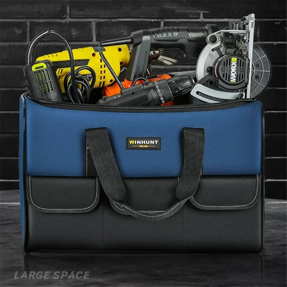 Waterproof Tool Bag 🔧 | 30% More Capacity Multi-Pocket Organizer for Electrician Tools 🛠️