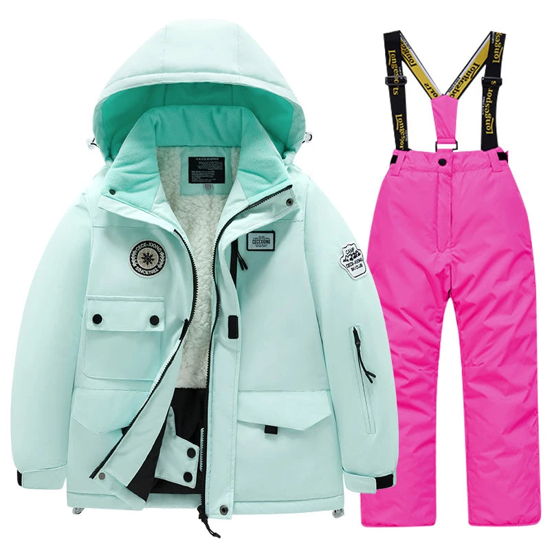 Kids' Waterproof Ski Suit Set – Warm Winter Snow Jacket & Pants for Boys & Girls ❄️