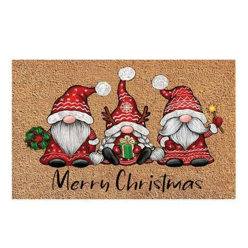 🎄 Christmas Welcome Gnome Doormat | Indoor & Outdoor Entrance Carpet | Funny Gnome Rug for Holiday Decor 🎉