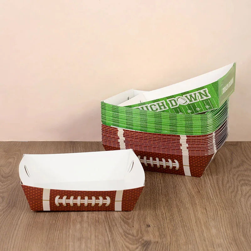 🏈 6Pcs Rugby-Themed Popcorn & Snack Boxes | Sports Party Must-Have! 🥳