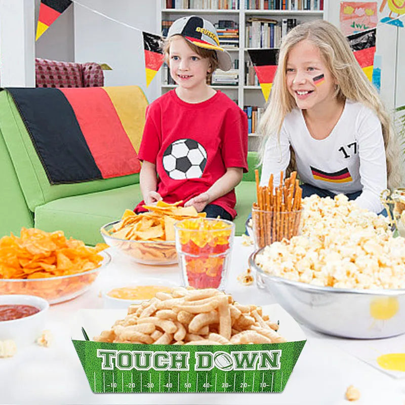 🏈 6Pcs Rugby-Themed Popcorn & Snack Boxes | Sports Party Must-Have! 🥳