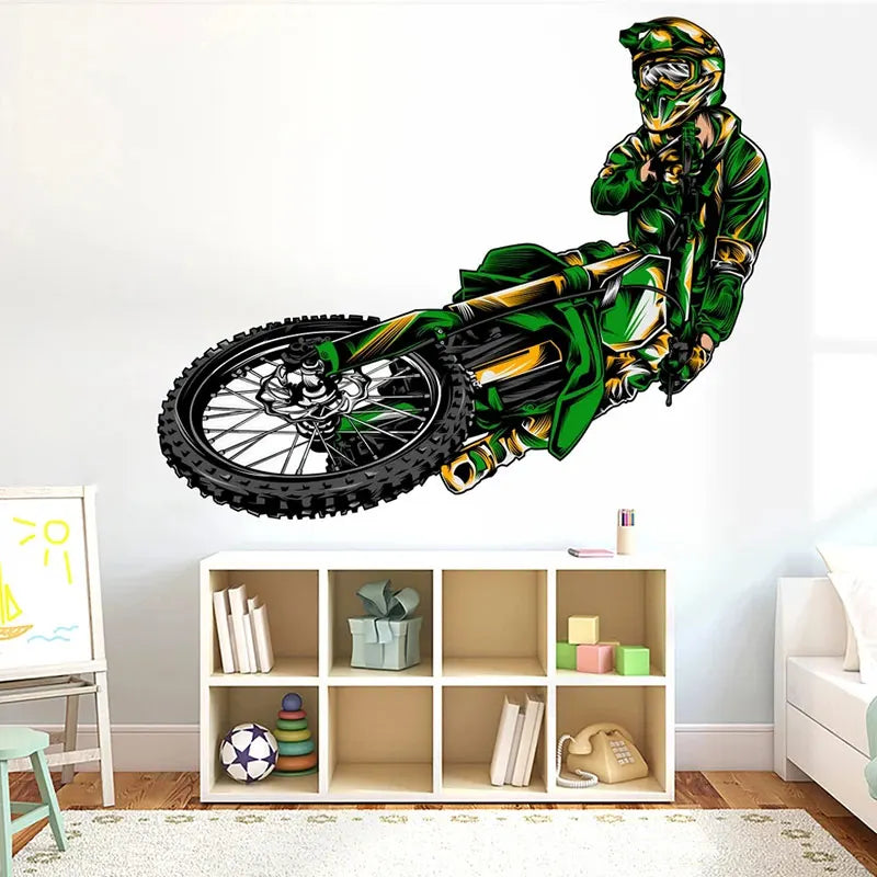 Motocross Dirt Bike Wall Decal 🏍️🎨