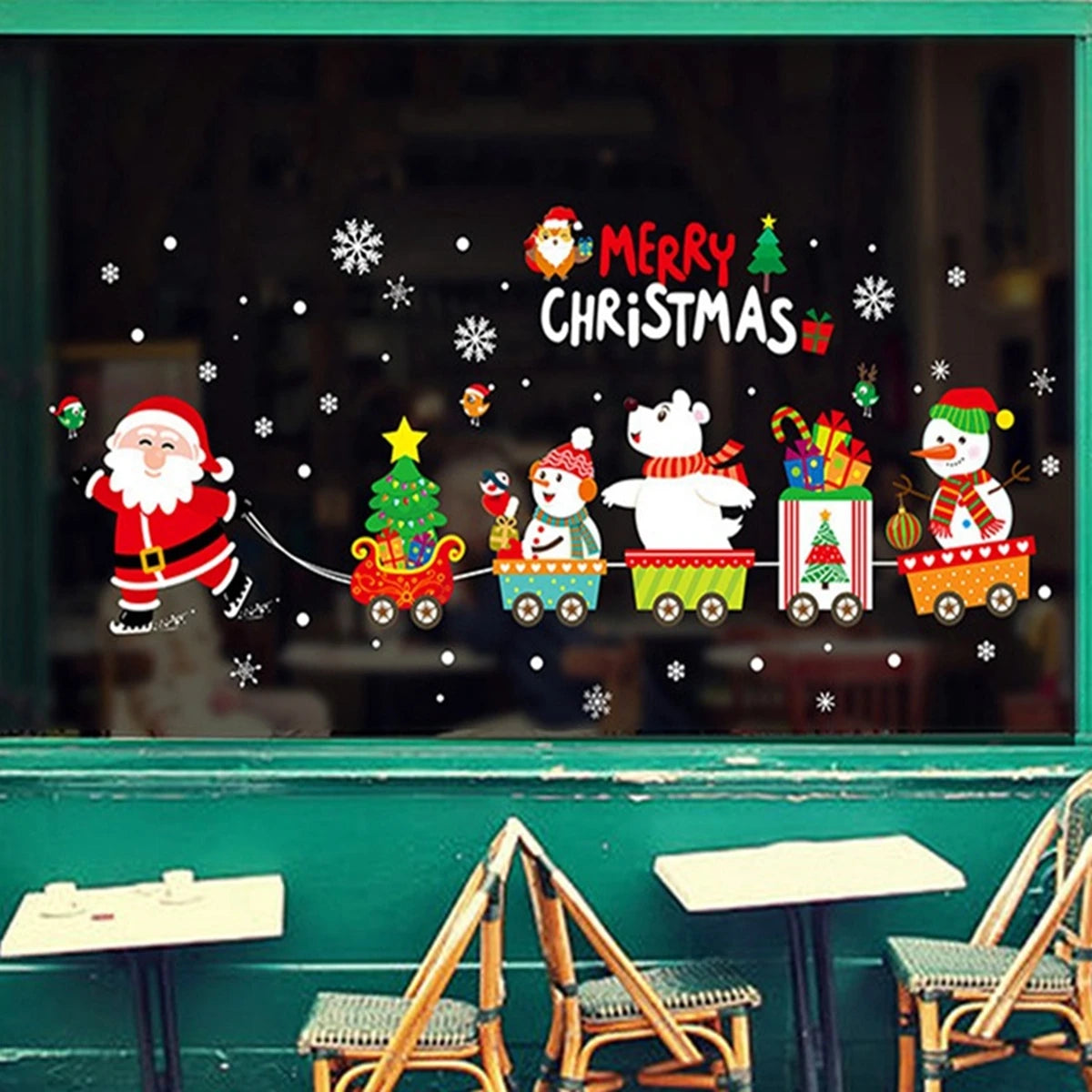 🎄 Festive Christmas Wall & Window Stickers 🌟 | 2024 Holiday Decorations & 2025 New Year Ornaments 🎅