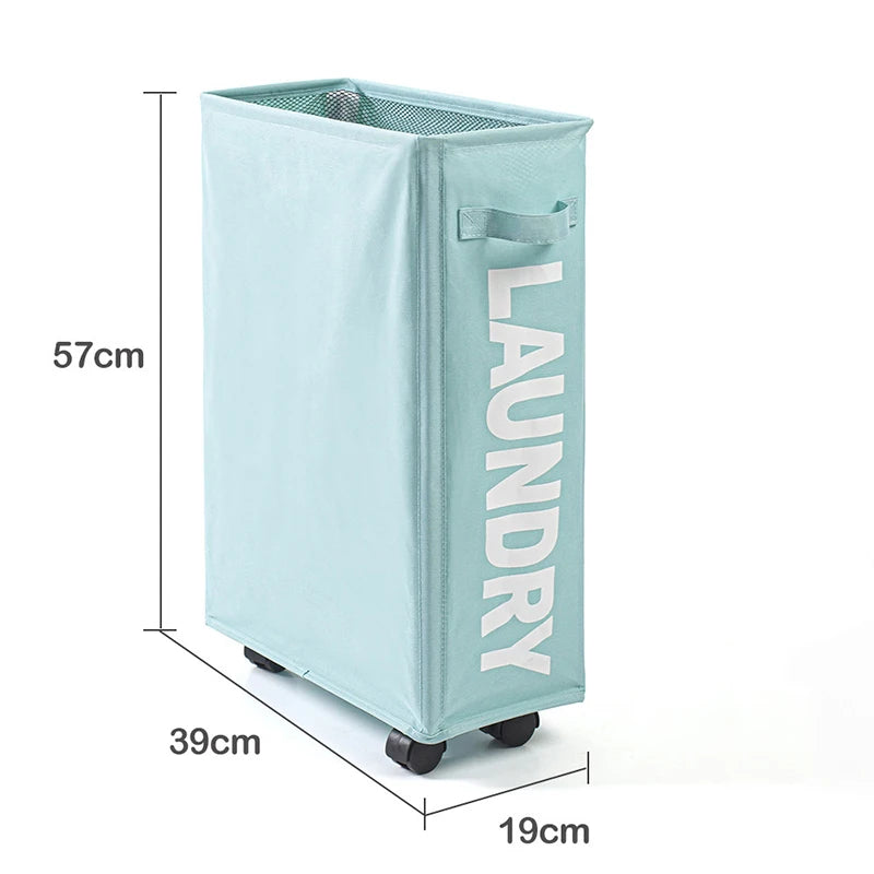 Laundry Basket with Wheels – Large Capacity Foldable Storage Bag for Yoga Mats & Dirty Clothes