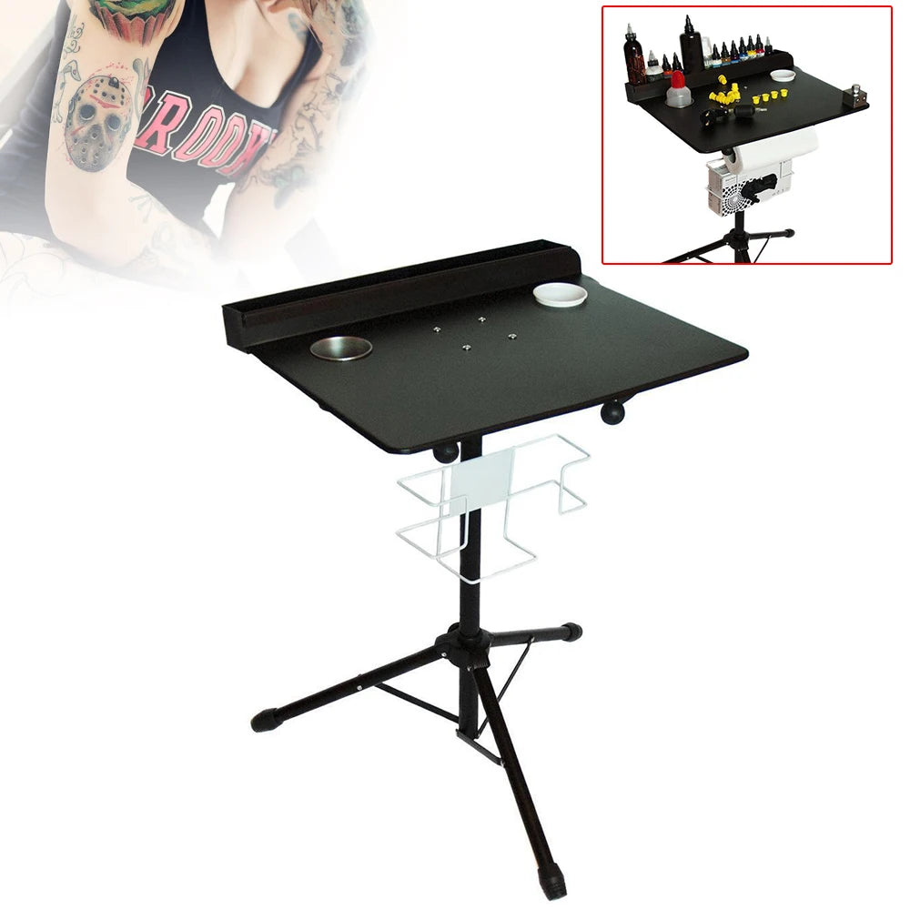 Adjustable Mobile Metal Tattoo Work Station Desk Table