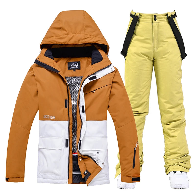 Unisex Snow Suit ⛷️ Waterproof Ski Jacket & Pants Set 🏔️ -30° Winter Snowboarding Outfit