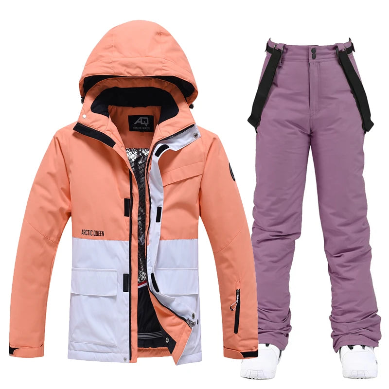 Unisex Snow Suit ⛷️ Waterproof Ski Jacket & Pants Set 🏔️ -30° Winter Snowboarding Outfit