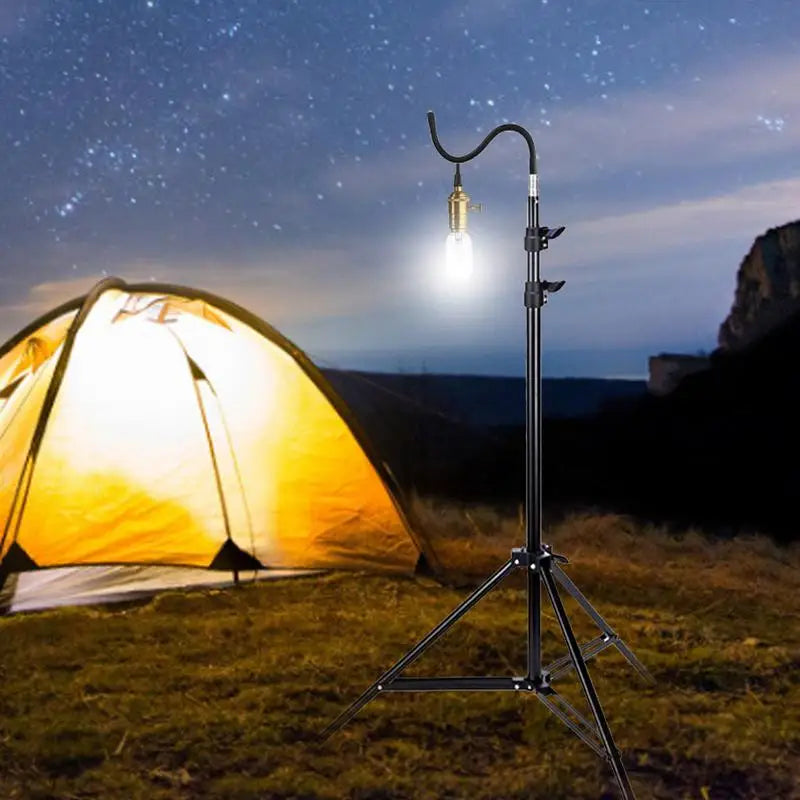 🌟 2m Light Stand | Folding Telescoping Tripod, Adjustable Aluminium Holder for Outdoor Camping