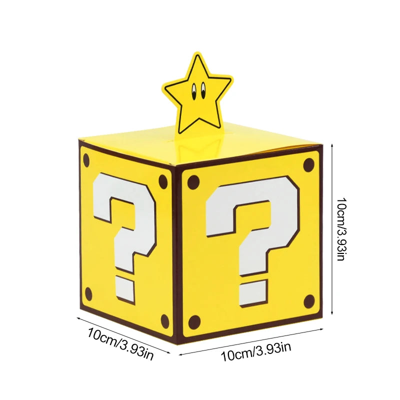 🎮✨ 3/6Pcs Question Blocks Candy Gift Box – Perfect for Kids' Video Game Theme Parties! 🎉🍭