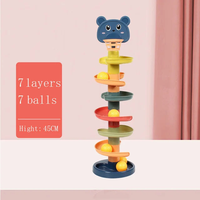 🌟 Montessori Baby Rolling Ball Tower - Fun & Educational Toy for 1-3 Year Olds!