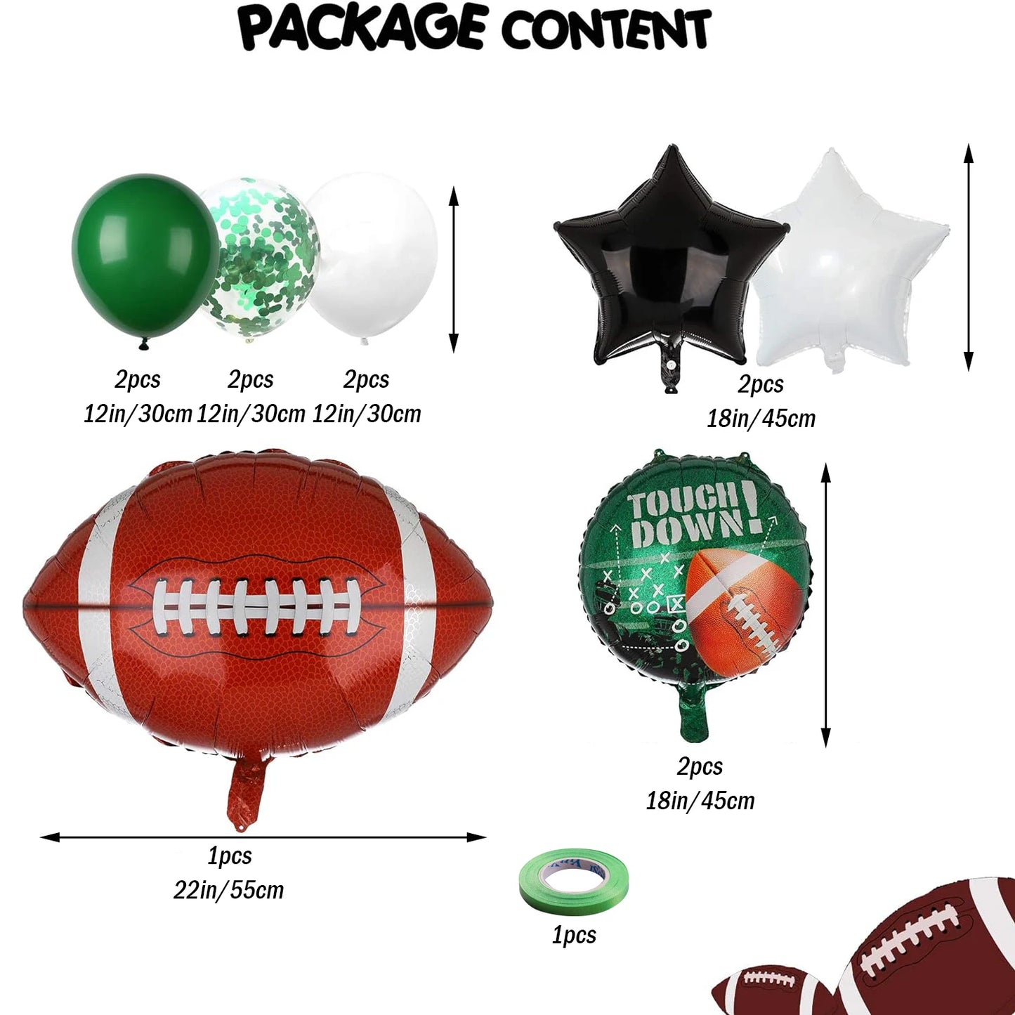 🎈 Football-Themed Balloon Set – 9pcs NFL Party Decorations! 🏈