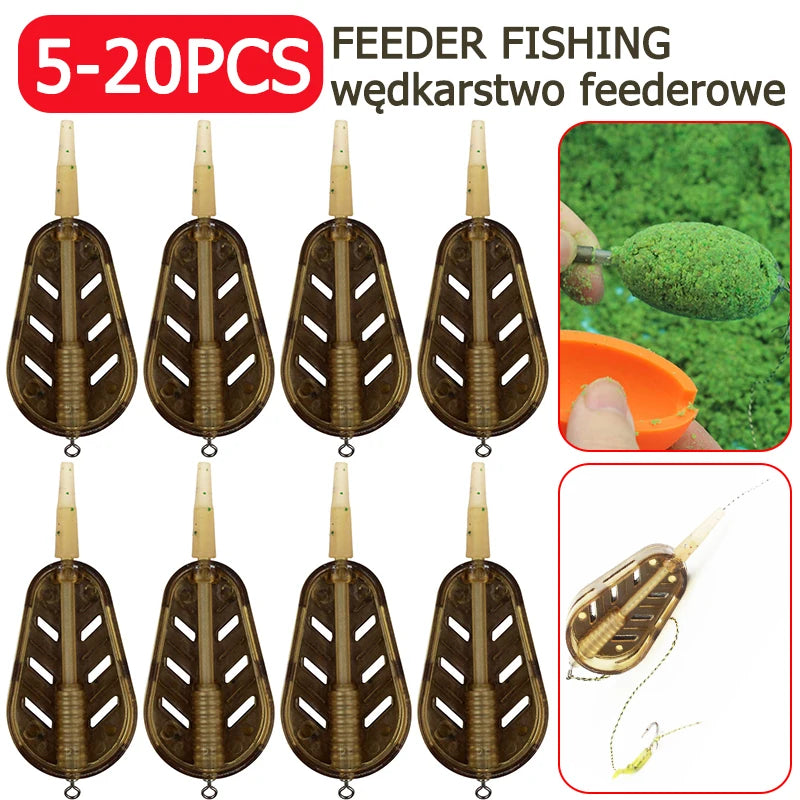 Carp Fishing Feeder Tool - Quick Release Explosion Bait Cage Basket 🎣