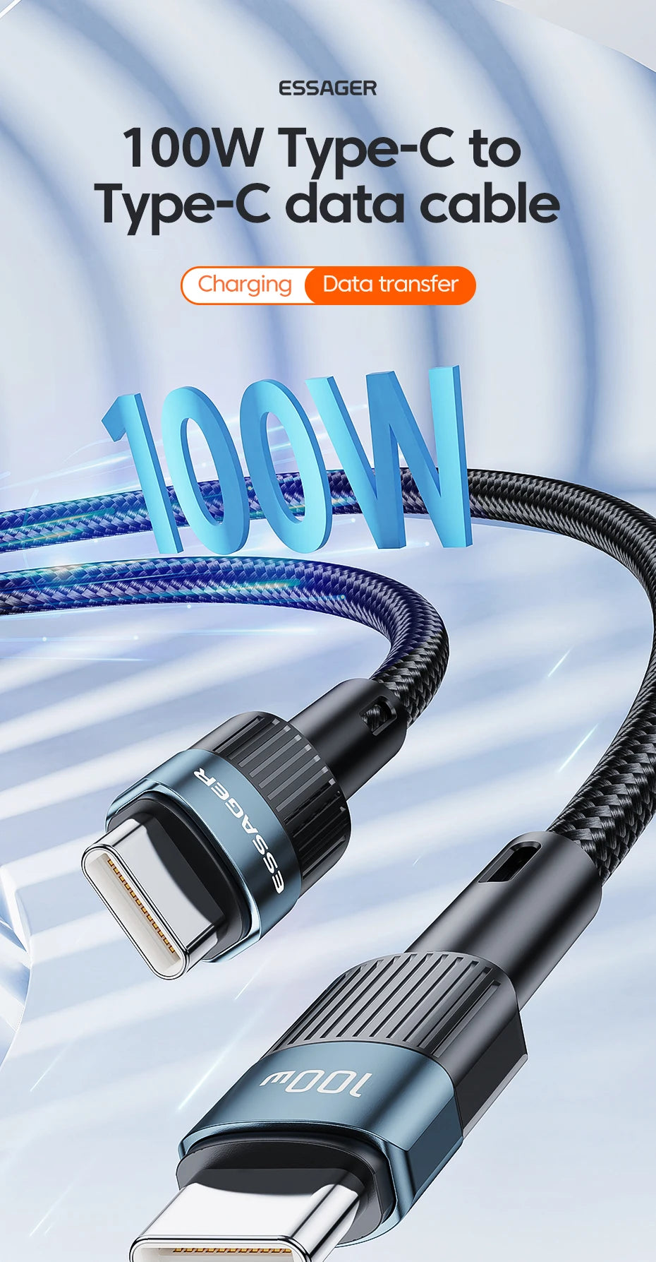 Essager 100W USB Type C To USB C Cable