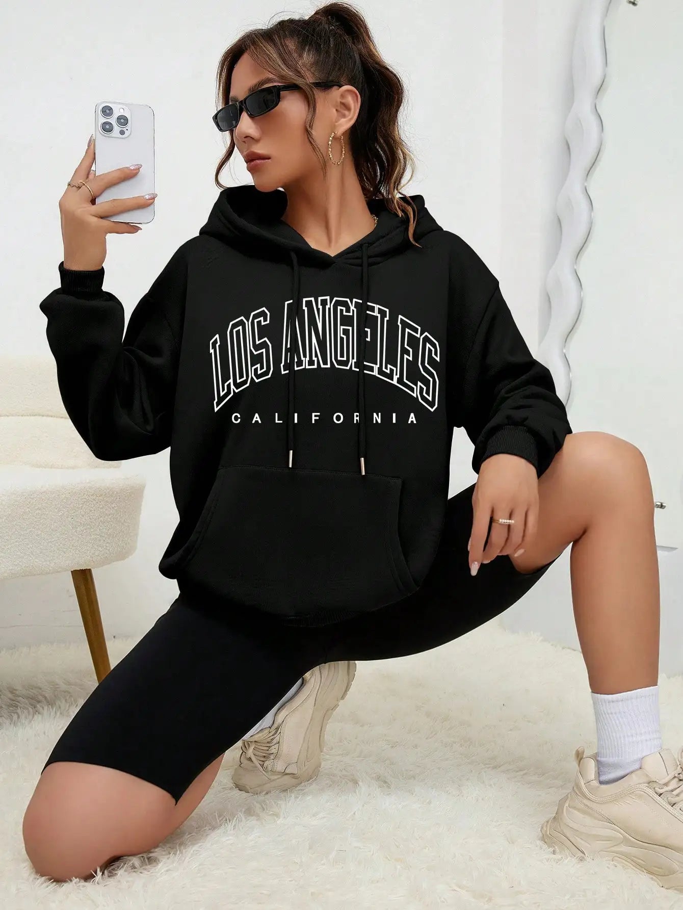 Art Print Women's Sweatshirt 🧥 | Streetwear Hip Hop Style | Casual Fleece Hoodie