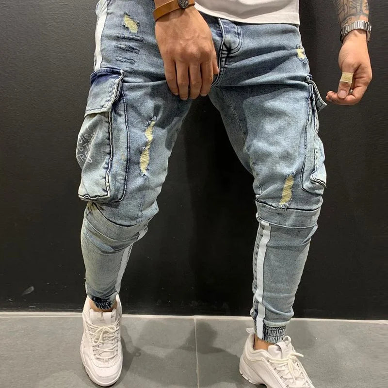 🏍️ Personality-Packed Ripped Jean Pants for Summer Vibes 🌞