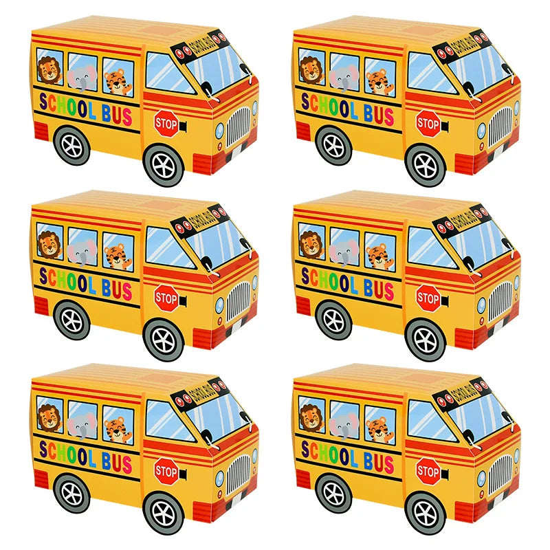 🚌✨ 24pcs Back-to-School Bus Candy Gift Boxes – Perfect Party Favors for Kids! 🎉🍬