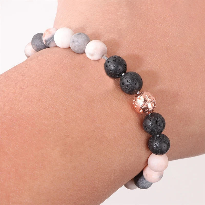 Pink Stone Cache Bracelet – Handmade Gift for Valentine's, Birthdays & Mother's Day