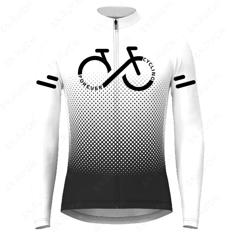 Gradient Color Cycling Jersey | 2023 Summer Long Sleeve MTB & Road Bike Shirt 🌈