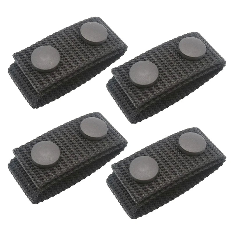 Pack of 4 Tactical Belt Strap Keepers – Secure Loop Retainers for Wide Belts, Backpacks & Gear