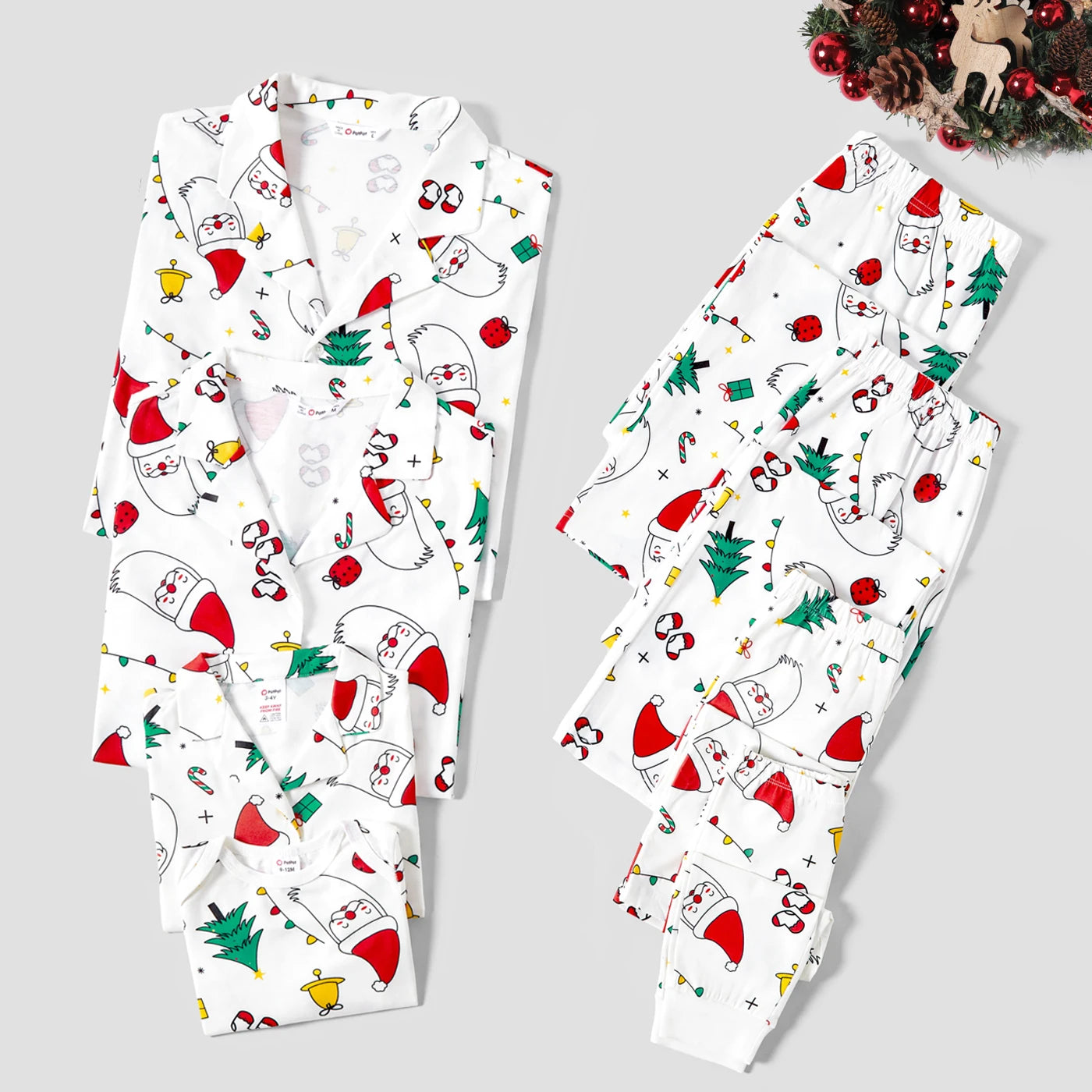 Christmas Family Matching Pajamas – Colorful Festival Print & Flame-Resistant! 🎄🔥