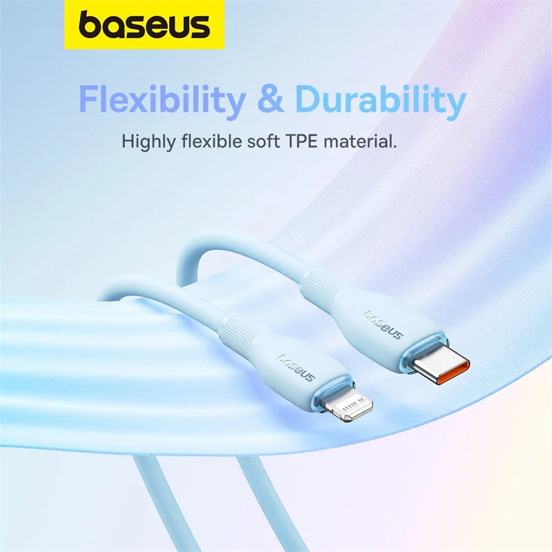 Baseus USB C Cable For iPhone 14 13 12 11 Pro Max XS 20W Fast Charging Cable Type C Data Wire For iPad MacBook TPE