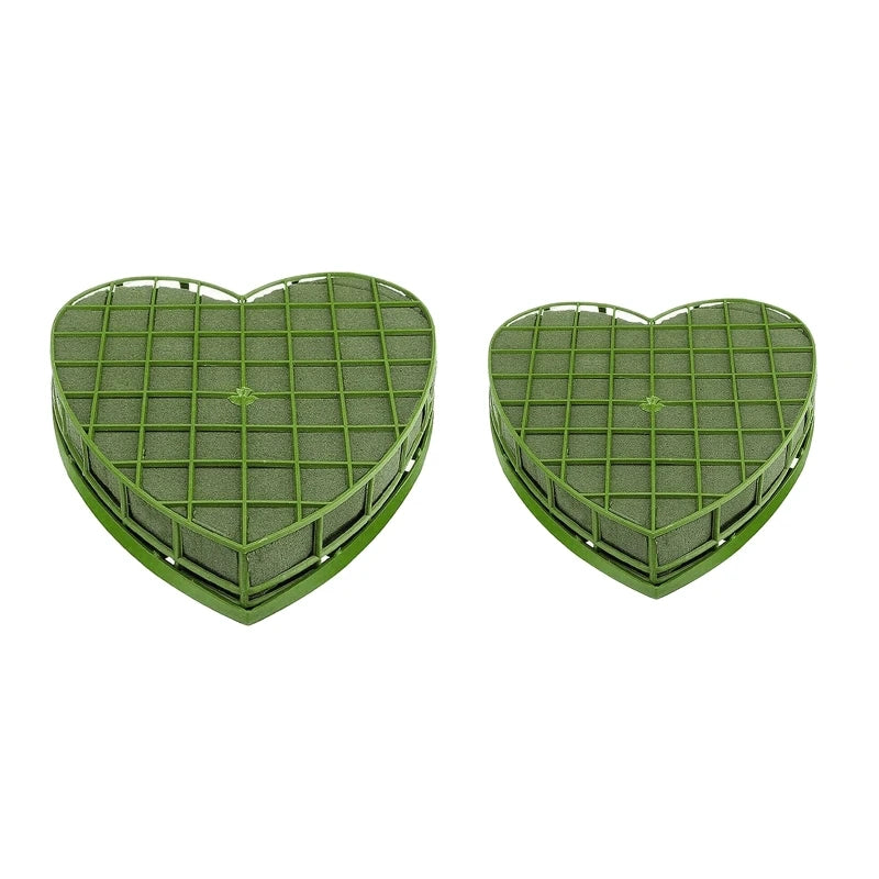 Wedding Car Heart-Shaped Flower Foam Cage | Suction Cup Floral Block for DIY Arrangements