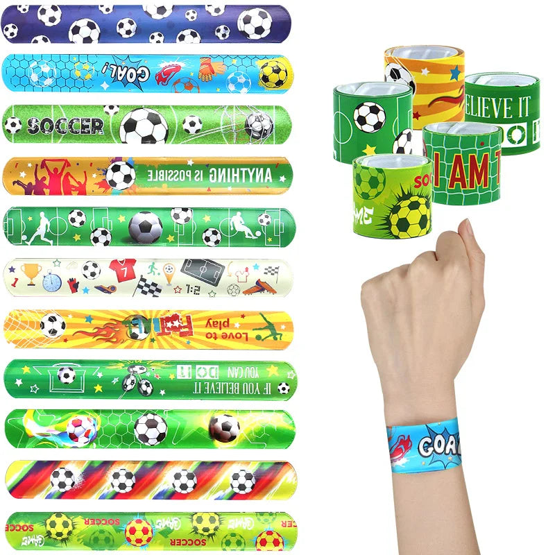 12PCS Cartoon Slap Bracelets | Unicorn Dinosaur Slap Bands for Kids | Party Favors & Prizes | Birthday Goodie Filler