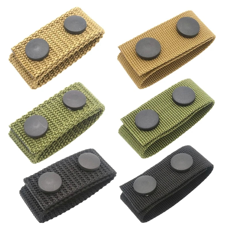 Pack of 4 Tactical Belt Strap Keepers – Secure Loop Retainers for Wide Belts, Backpacks & Gear