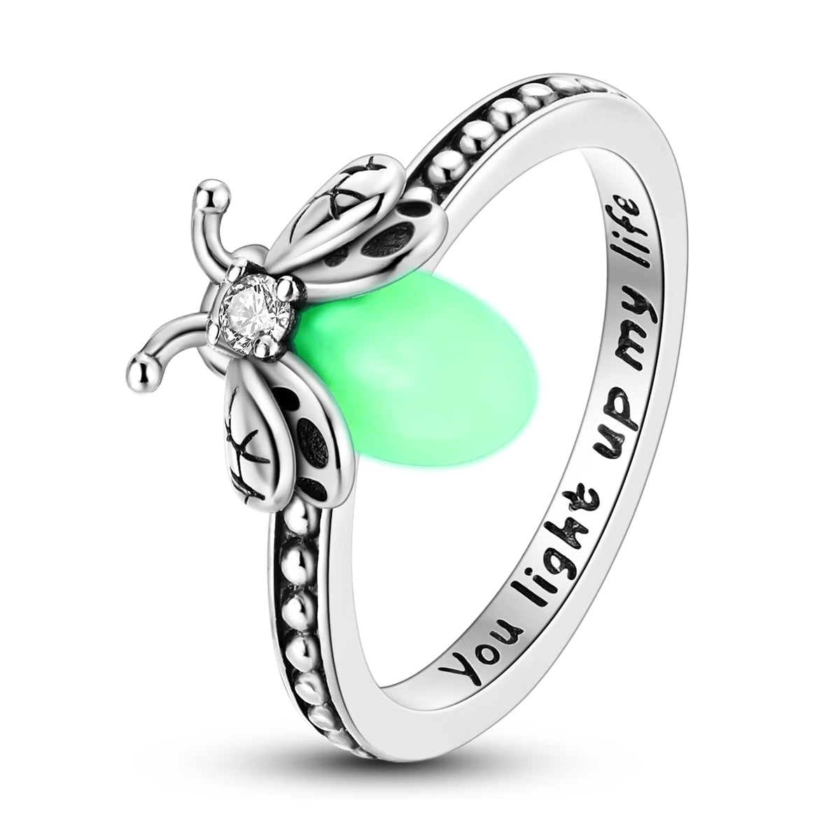 Silver Plated Infinite Love Firefly Ring Original Design Zircon Finger Rings For Women High Quality Wedding Jewelry Gift