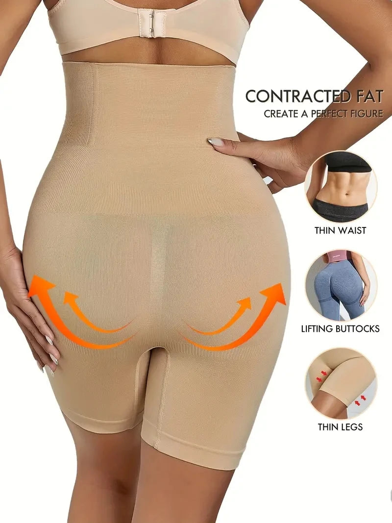 High Waist Shaping Boyshort Panties - Tummy Control Butt Lifting Slim Shorts