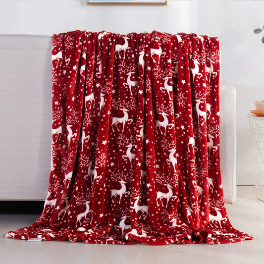 Luxury Velvet Fleece Blanket | Super Soft Christmas Prints | Cozy Holiday Decor for Home & Gift