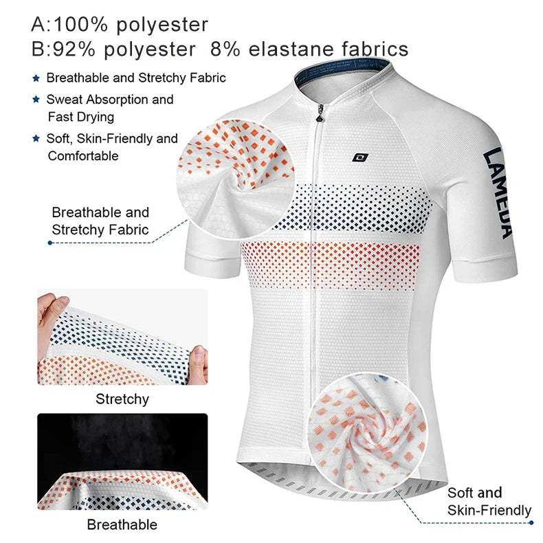 Men's Summer Cycling Jersey 🚴‍♂️ | Breathable, Quick-Dry MTB & Road Bike Shirt | Short Sleeve Sportswear