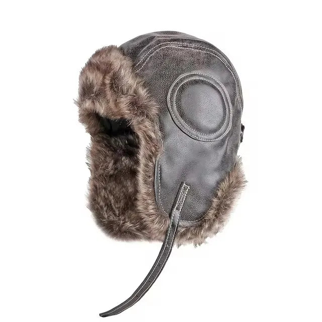 Bomber Hat Men Women Thick Warm Russian Ushanka Fur Hat Fashion Male Female Winter Hat Black Grey Earflap Ski Russian Cap