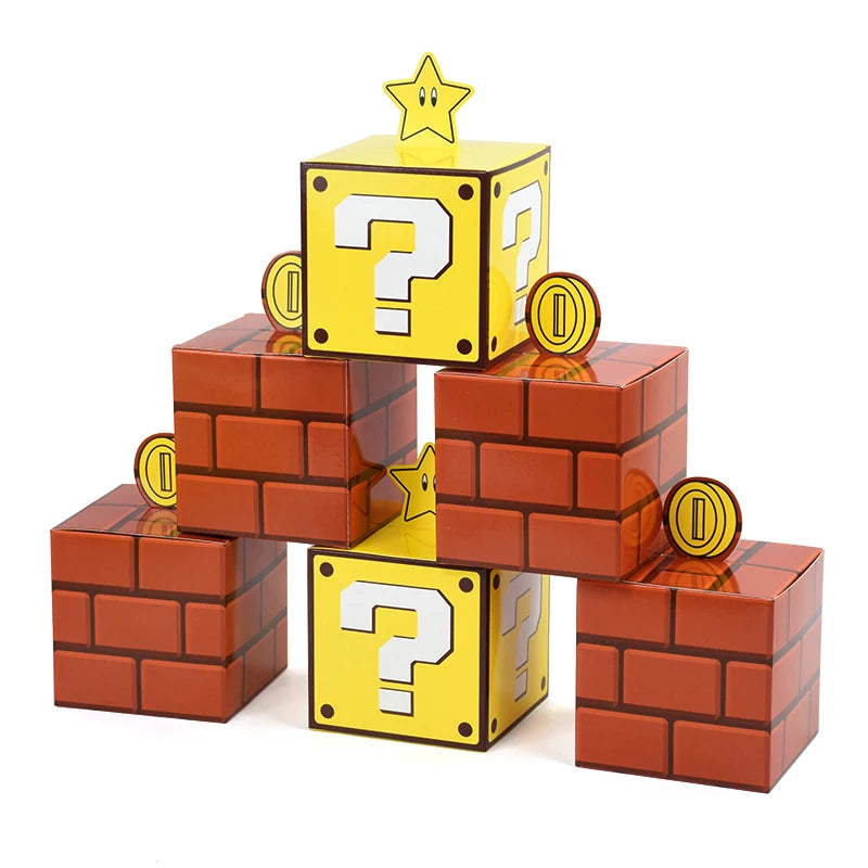 🎮✨ 3/6Pcs Question Blocks Candy Gift Box – Perfect for Kids' Video Game Theme Parties! 🎉🍭