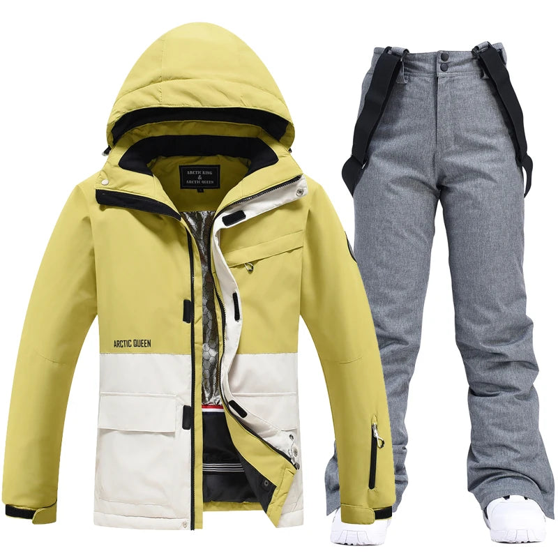 Unisex Snow Suit ⛷️ Waterproof Ski Jacket & Pants Set 🏔️ -30° Winter Snowboarding Outfit