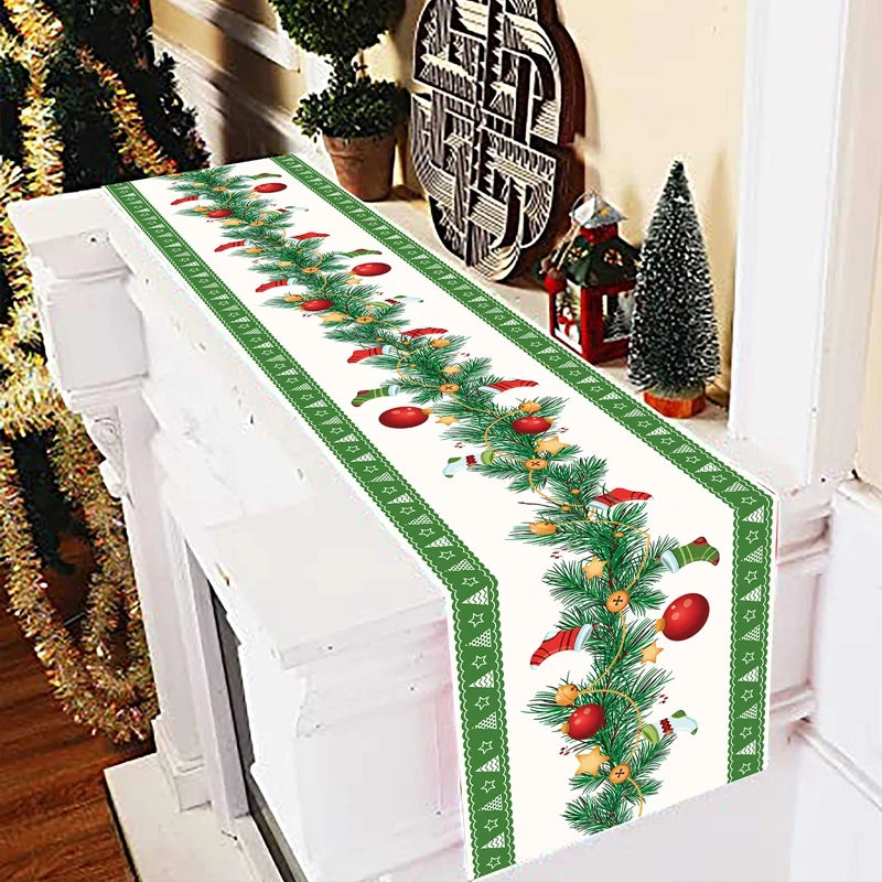 🎄 2024 Christmas Table Runner 🌟 | Festive Polyester Tablecloth for Holiday Decor 🎉