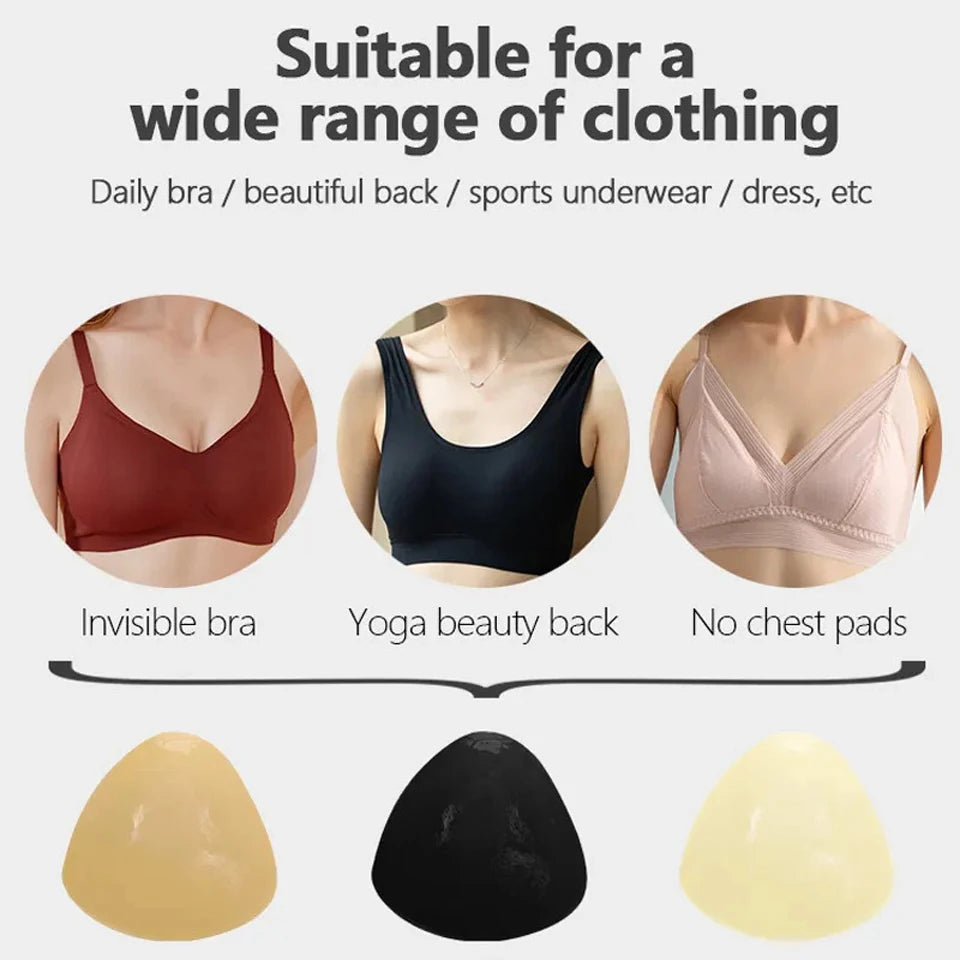 Double-Sided Adhesive Sticky Bra Inserts Push Up Thick Sponge Breast Lift Pads Swimsuit Bikini Cup Enhancer