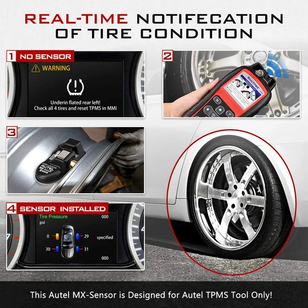 🚗 TPMS Car Tire Sensor - Autel MX-Sensor Dual Frequency 315MHZ+433MHZ 🚗